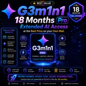 18 Months Pro — extended Google Gemini AI subscription access for a year and a half at a discounted price